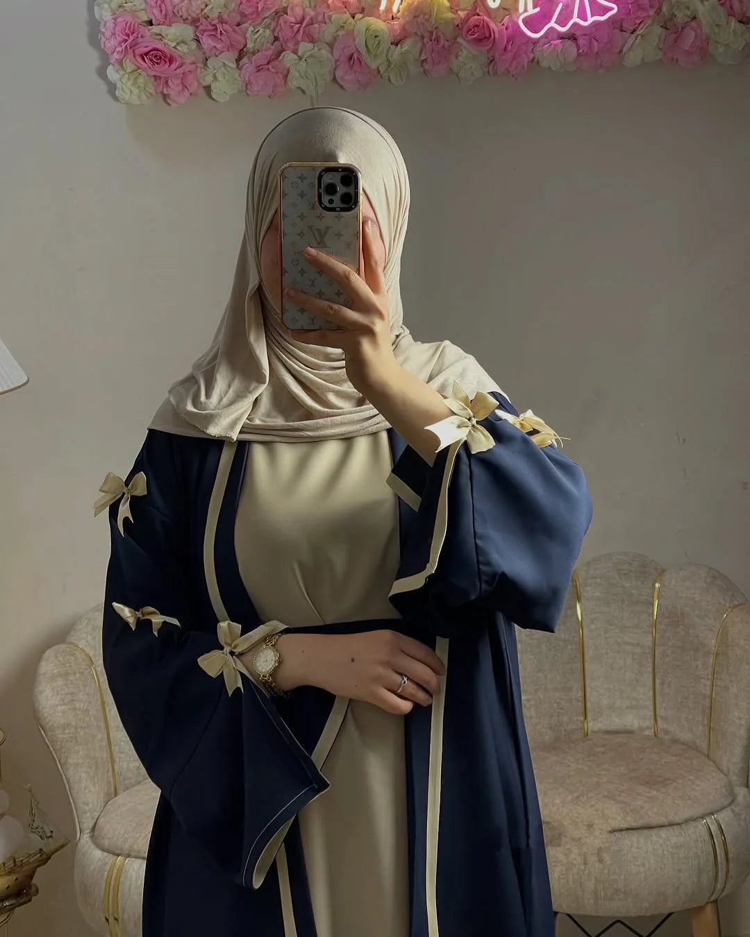 Eid Muslimischen Bogen Abaya Frauen Kleider Jalabiya Vestidos Largos Split Hülse Ramadan Marokko Dubai Lange Robe Party Islam Kaftan 2025.