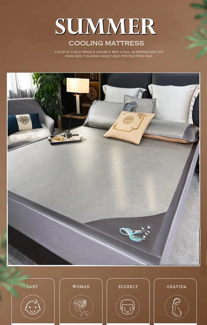 WOSTAR Summer cooling mattress 150 adult baby air conditioning cool sleeping mat cold bed sheet protection pad queen king size.