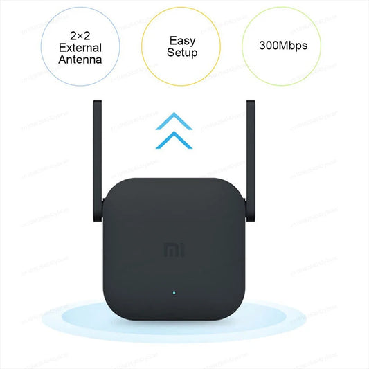 XIAOMI MIJIA New WiFi Amplifier Pro，300M 2.4G Network Expander Repeater Power Extender Roteador，2 Antenna，For Mi Router Wi-Fi.