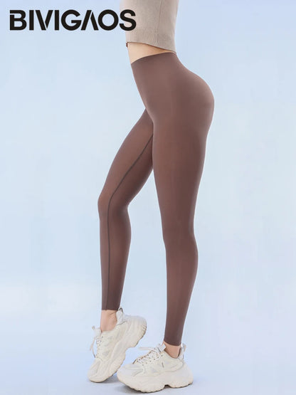 BIVIGAOS Summer Ultra-Thin Skin Sunscreen Leggings Women High Elastic Transparent Facial Mask Underwear Tight Sexy Sport Legging.