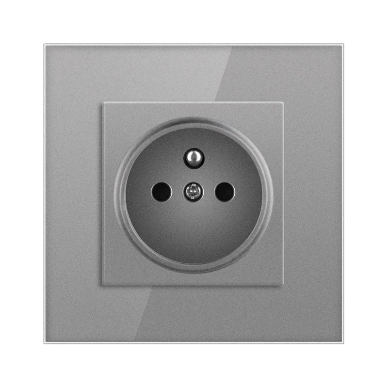 Nywp Französisch standard stecker, glas wallboard, Französisch netzteil, 16a 220V erdung buchse, kind schutz tür