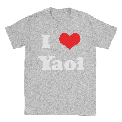 Funny I Love Yaoi T-Shirts Men O Neck Cotton T Shirt  Short Sleeve Tee Shirt Birthday Present Tops.