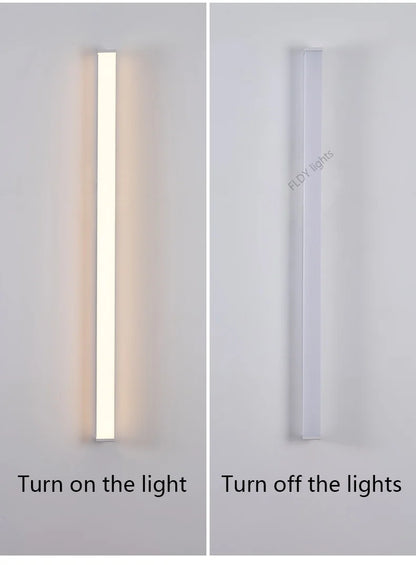 Moderne wasserdichte LED-Wandleuchte mit langem Streifen für den Außenbereich, IP65, Schmiedeeisen-Wandleuchte, Garten-Veranda-Wandleuchte, 110 V, 220 V, Beleuchtung