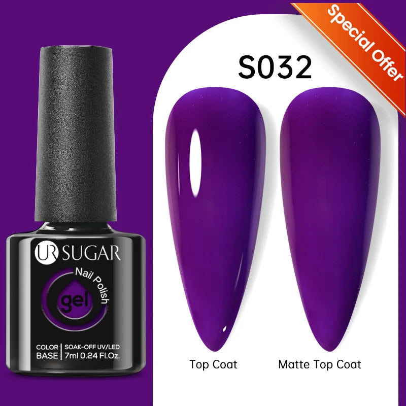 UR SUGAR 7/7.5ml Summer Blue Silver Gel Nail Polish Semi Permanent High Quality Soak Off UV LED Varnishes Nails Art Manicure