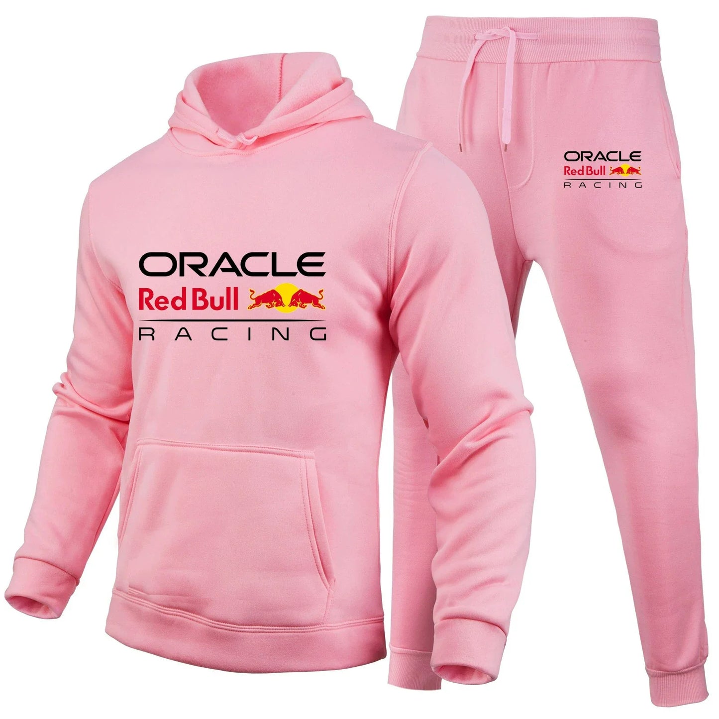 Men's Red Bull Logo Sports Suit Comfortable Simple Solid Color Sportswear Off-road Riding Red Bull Training Two-piece Suit