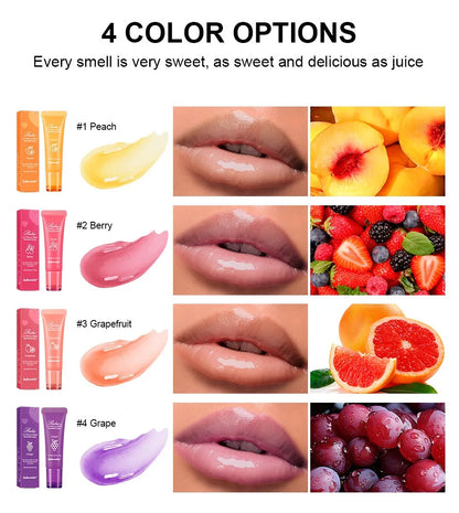 Fruit Honey Moisturizing Lip Oil Sexy Plump Lip Jelly Strawberry Tinted Lip Liquid  Oil Lipgloss Makeup Makeup.