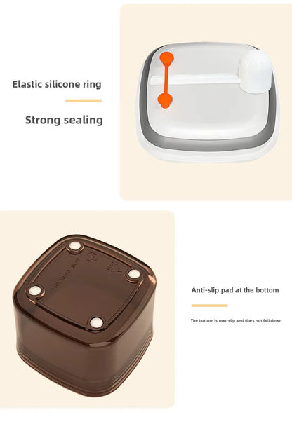 Square press storage tank sealed tank kitchen grains plastic candy jar fruit powder box transparent storage tank