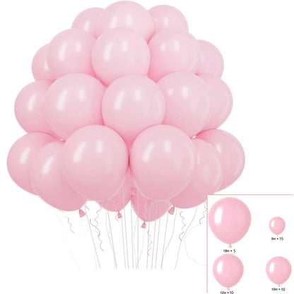Pastell rosa Luftballons in verschiedenen Größen 18 12 10 5 Zoll für hellrosa Luftballons zum Geburtstag Valentinstag Hochzeits feier Dekoration.