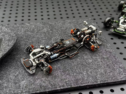 LSD Plaid RC Mini Car 1/24 RC Drift Mosquito Car  Frame KIT Lightweight Electric Remote Control Drift Model Toy Holiday Gift.