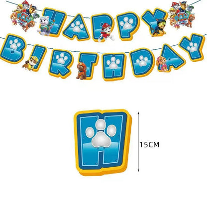 PAW Patrol Geburtstag Party Dekoration Neue Version Ballon Set Einweg Geschirr Kid Event Liefert Banner Hintergrund Geschenk
