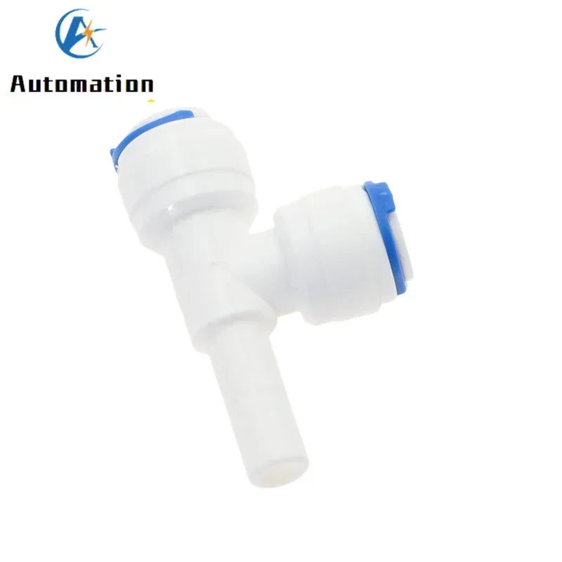 5Pcs RO Water Plastic Pipe Fitting Tee T-type 1/4" 3/8" Hose OD To 1/4" 3/8" Hardplug Reverse Osmosis System Quick Connector