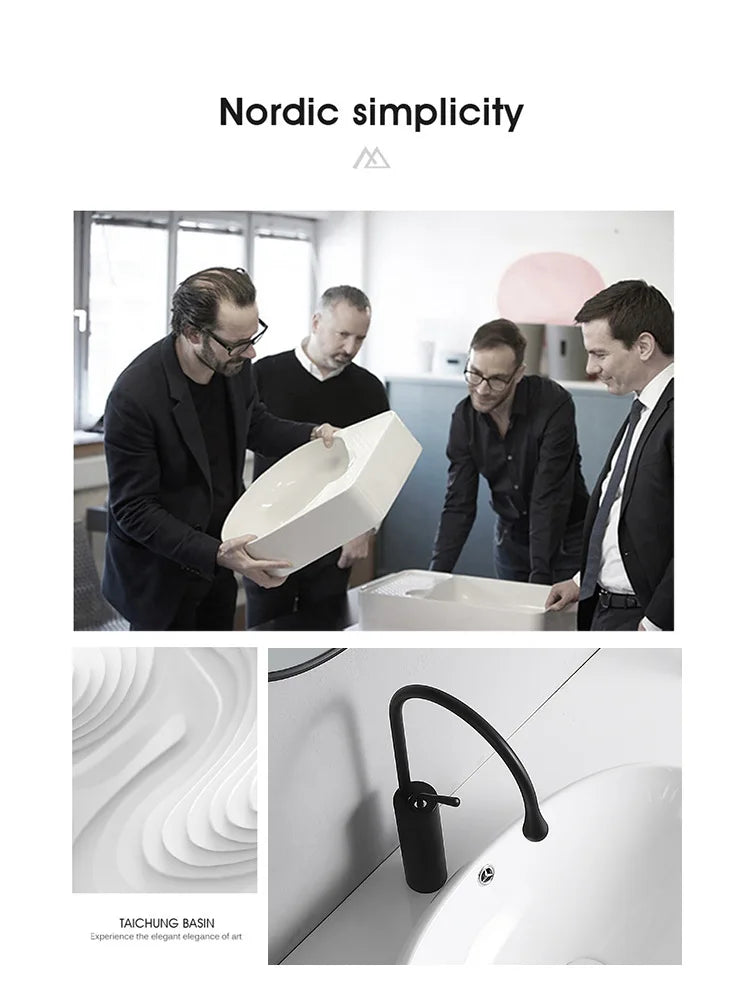 Arbeits platte Waschbecken Seite Entwässerung Keramik Waschbecken Balkon Waschbecken Kunst becken Einzel becken quadratischer Kreis