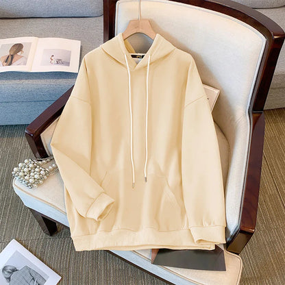 150kg plus size Damen büste Herbst Kapuze neun Farben Sweatshirt lose Langarm Top 6xl 7xl 8xl 9xl 10xl