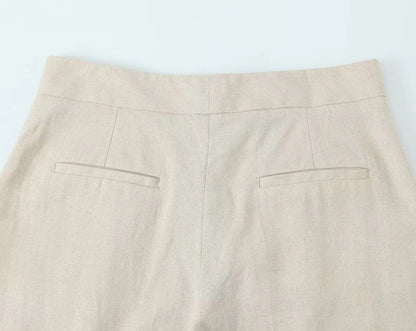 Work Office Lady Pants Set Women Long Sleeve Button Pocket Jacket Women's Trousers With Pocket Two Piece Set Female Set