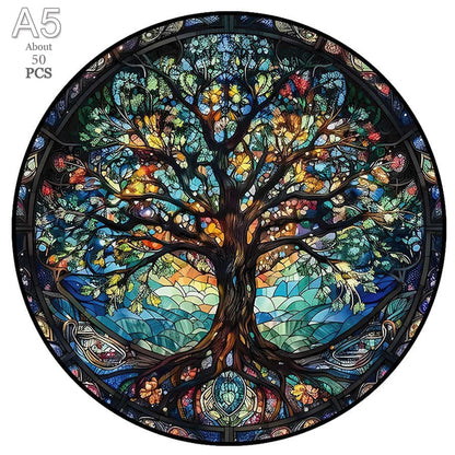 Deer in The Forest Wooden Puzzle Unique Shape Animal Puzzle Adult Relaxation Gift Exquisite Boxed Set with Decorative Artworks