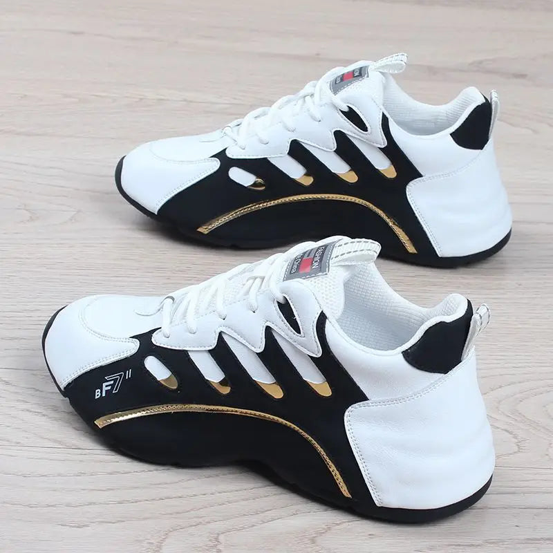 Luxury Men's Sneakers High Quality Leather Casual Shoes for Men Fashion All-match Sport Shoes Platform Comfor Men Running Shoes.