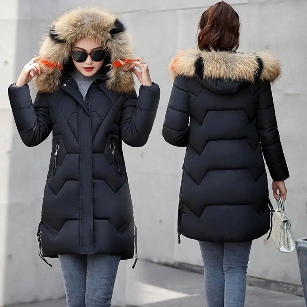 Mode Mäntel Winter Jacke Frauen Parka Neue 2024 Mit Kapuze Lange Weibliche Mantel Einfarbig Winddicht Outwear Parka.