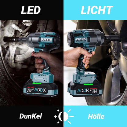 Anajqaqia Elektroschraubenschlüsselsatz, 1600 Nm 6-Gang-Einstellung, 4000 mAh Akku, 21 V Lithium-Akku-Elektroschrauber, Elektrowerkzeuge