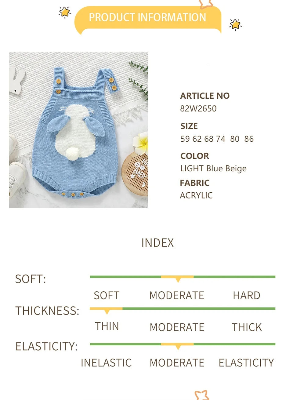 Baby Bodys Gestrickte Infant Mädchen Junge Sling Overall Ärmel Neugeborenen Kind Kleidung Niedlichen Cartoon Bunny 0-18M Overalls mode.