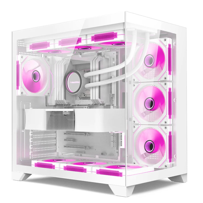 Power Train Dream PRO Seaview Room Chassis ATX Desktop MATX Glass Side Transparent 360 Water Cooled Game Console Computer Case.