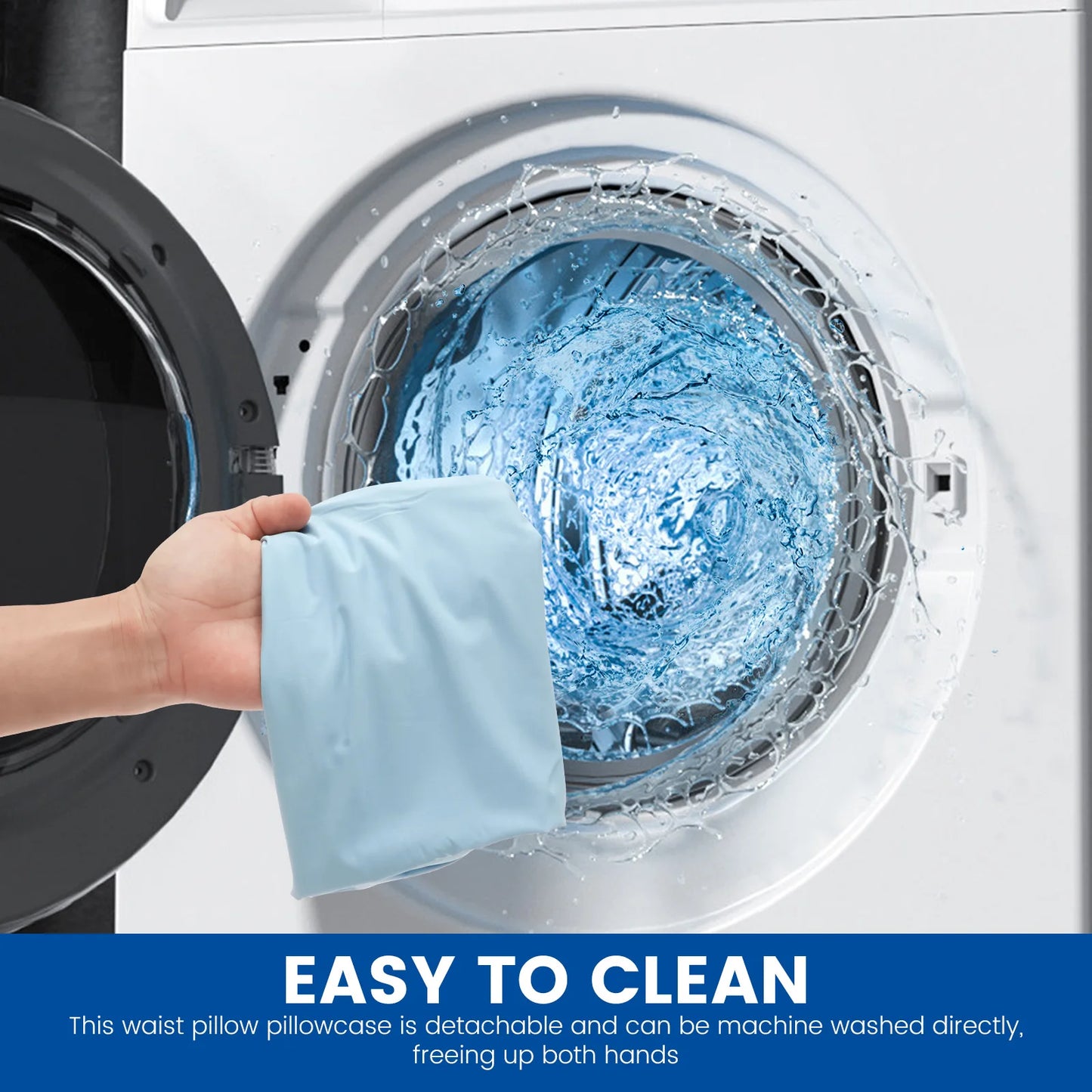 Lumbar Support Pillow for Bed Memory Foam Lumbar Pillow Ergonomic Waist Support Cushion for Car Sofa Office Chair Waist Pillow.