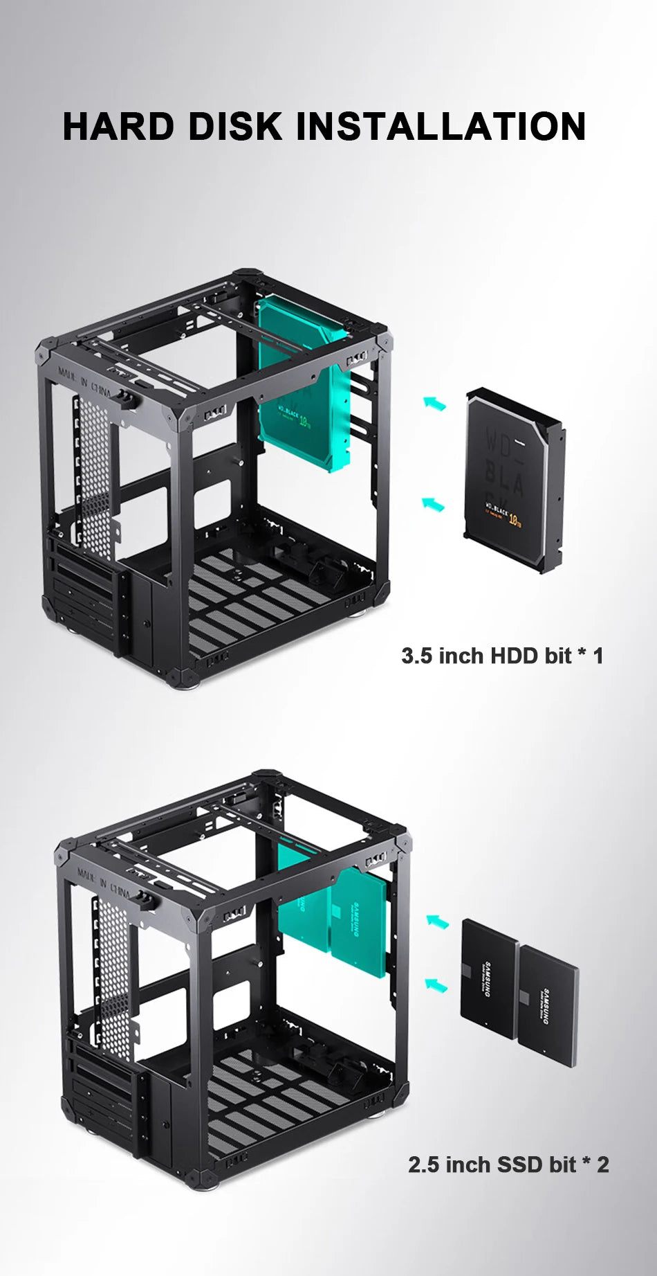 Jonsbo C6-ITX Handle Case MATX ITX MESH Boards Type-c ATX Power Supply Desktop Game Office Small Cooling Computer C6 Chassis.