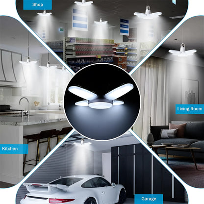 60W 100W E27 Led-lampe Fan Blade Timing Lampe 220V 110V Faltbare Led Industrielle Glühbirne Lampe für Home Decke Licht Garage Licht.