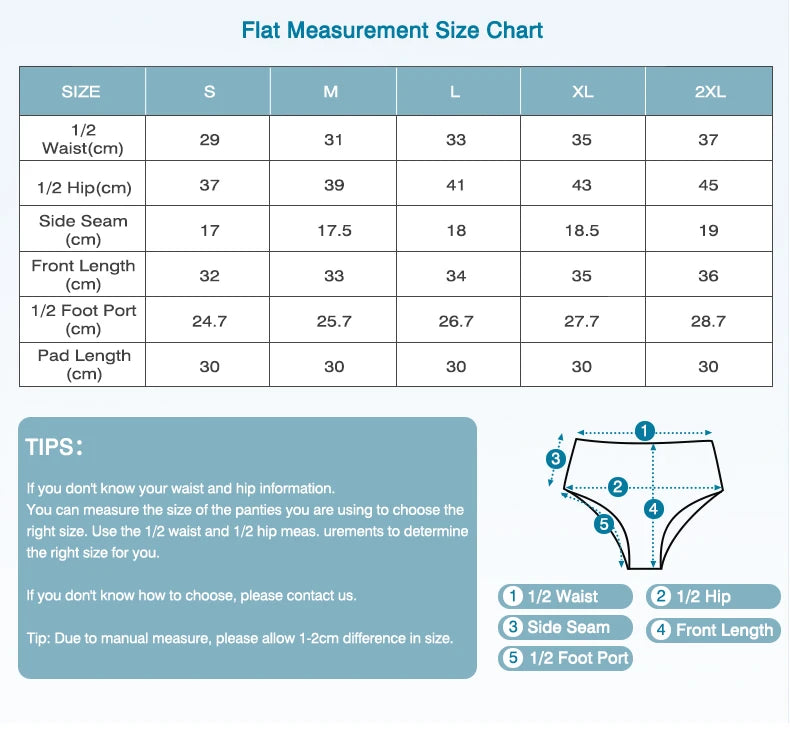 High Rise Women’s Incontinence Panties Multi-layer Leakproof Incontinence Underwear High Absorbency Reusable Eco-Frie.