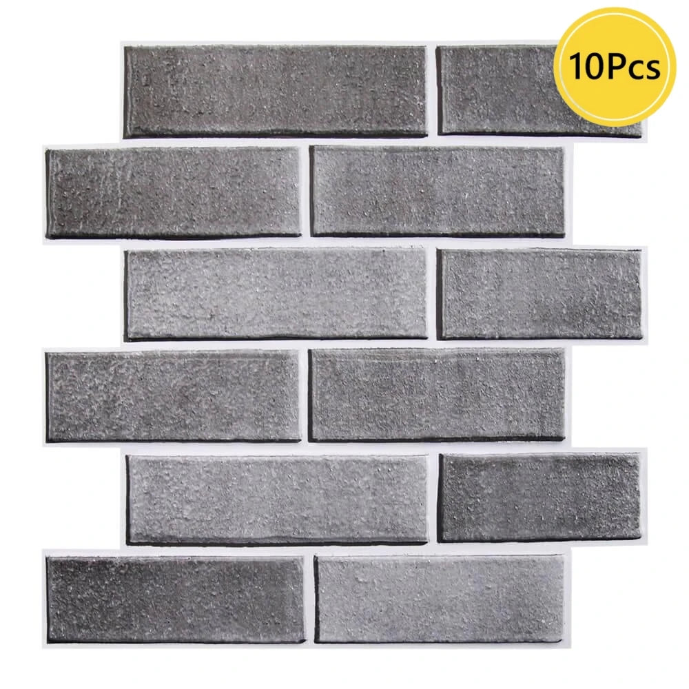 1/10pcs 3D Wall Sticker Self-adhesive Faux Brick Wall Panel Peel and Stick Kitchen Tile Backsplash Bathroom Wall Tile Sticker