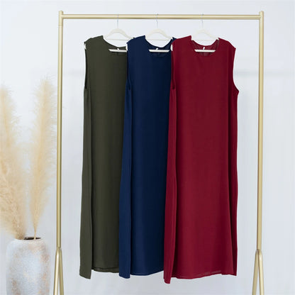 Ramadan Sleeveless Abaya Turkey Islam Arabic Muslim Long Dress African Dresses For Women Clothing Robe Musulmane Femme Vestidos.