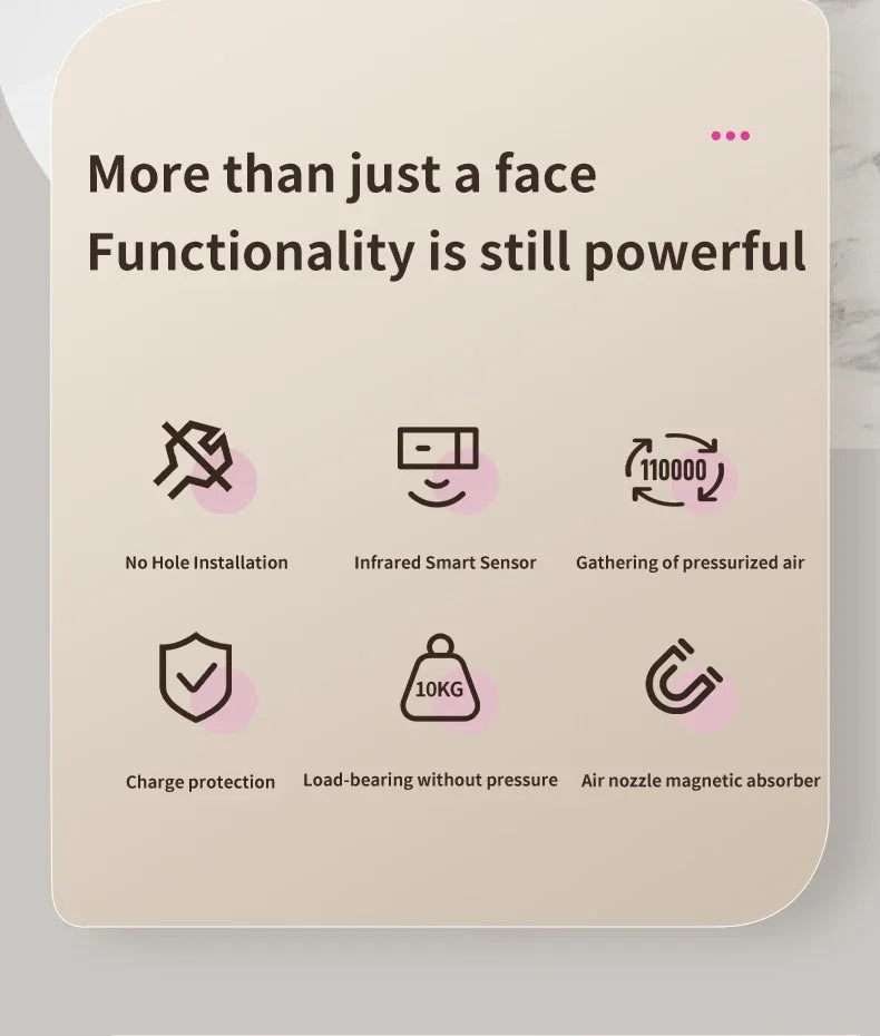 1600W Negative Ionic Hair Dryer For Dyson Hair Dryer Shelf 2 IN 1 Become Hand Dryer Whitout Drilling Hanger Household