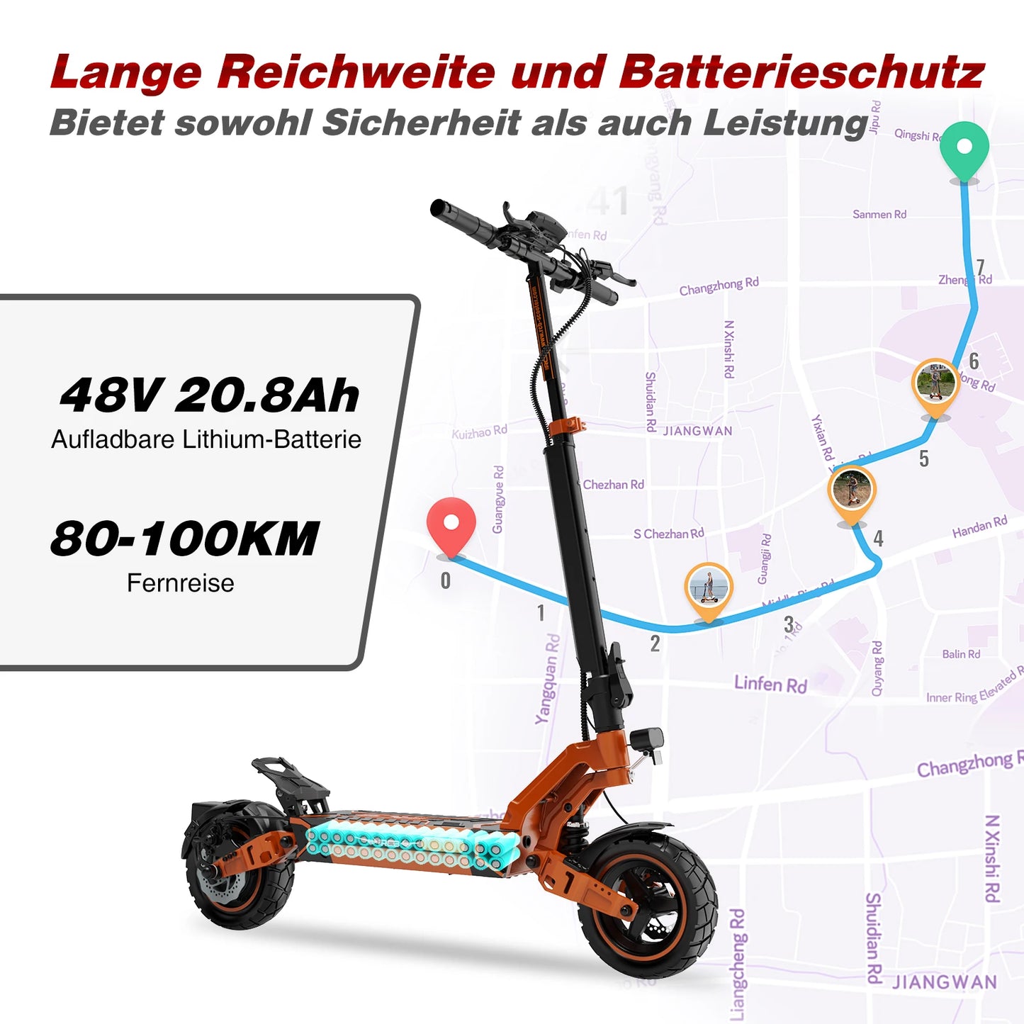 RCB electric scooter D7/D7 PRO ABE (premium version), NFC/ Turn Signal/APP, 500W Motor Peak 1600, 3 Speeds E Scooter for Adults.