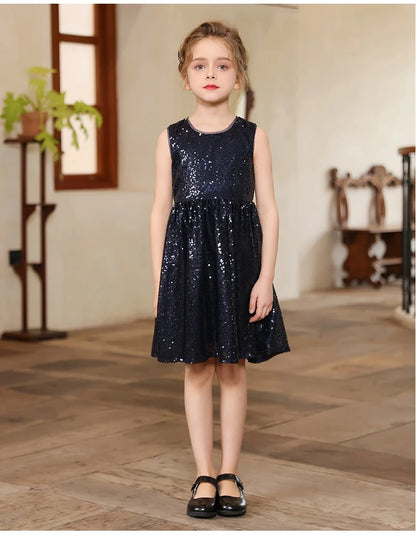 Luxus Kinder Klavier Rezitieren Leistung Pailletten Kleid Mädchen Hochzeit Geburtstag Party Kleidung Kind Elegante Zeremonie Jahrestag Kleid.
