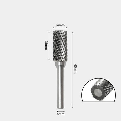 Hartmetallfräser, Wolframstahl-Schleifkopf, zylindrisch 6 mm, AE AX AX Metallfräser