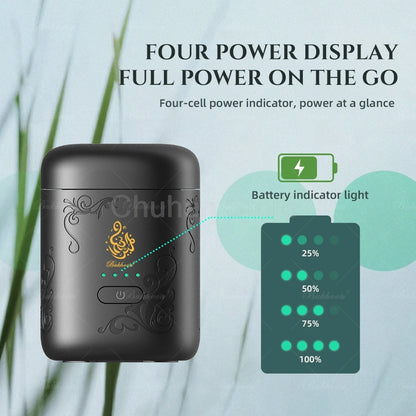 2025 New Arabic Aroma Diffuser USB Car Portable Electric Incense Burner Bakhoor Arabia Charcoal Burner Big Size Burning Space