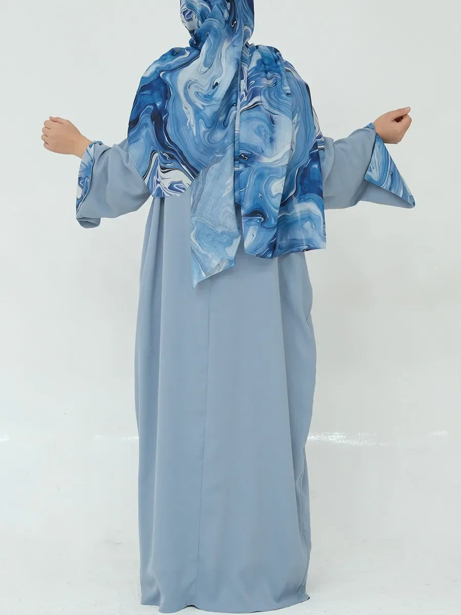 Muslim Türkiye Dubai Abayas For Women Loose Long Dress Kfatan Modest Ramadan Robe Femme Islamic Clothing Holiday Maxi Dresses.