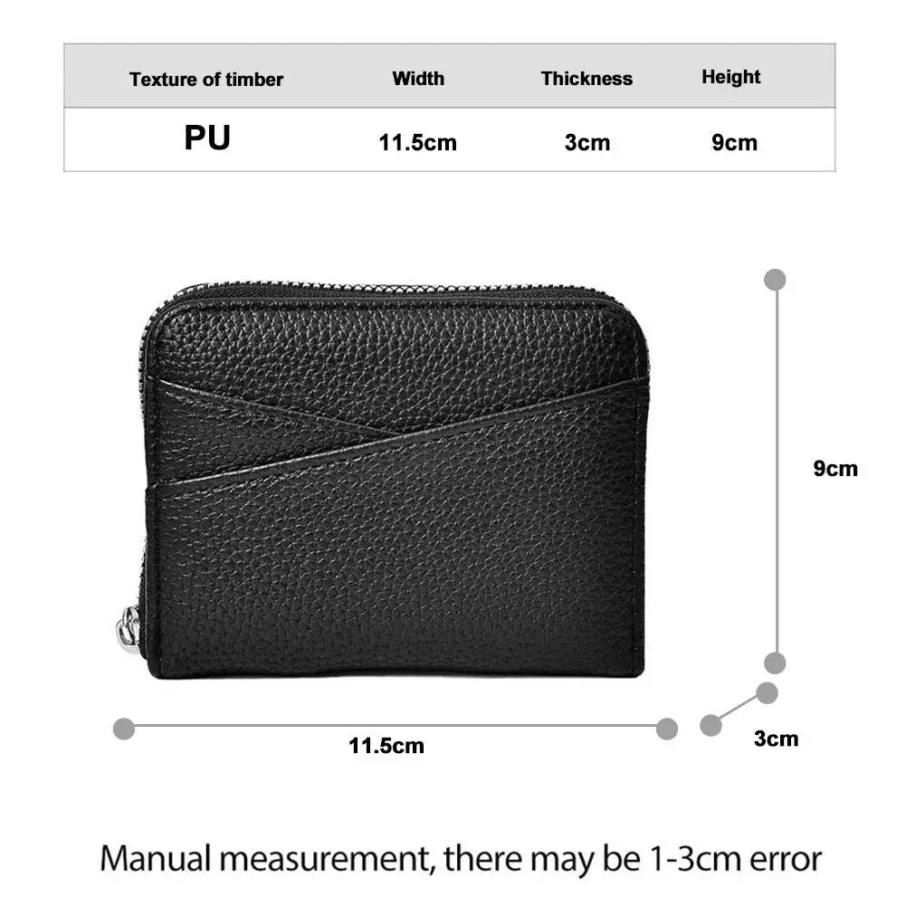 Multi-Pocket Portable PU Leather Wallet Japanese Wallet Coin Bags Multi-Card Slot ID Card Holder Coin Zipper Purse For Women.