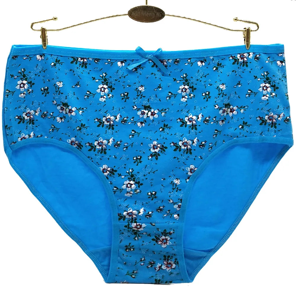 Underwear Women Panties Cotton Mid Rise Butterfly Soft Sexy Briefs Ladies Knickers Plus Size for Women 3 Pcs/lot.