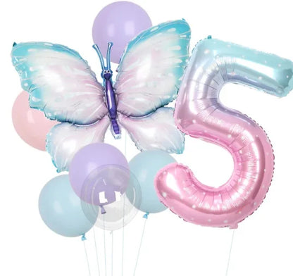 Schmetterling Geburtstag Party Dekoration Mädchen Einweg Geschirr Set Pappteller Tasse Ballon Tischdecke Schmetterling Thema Liefert.