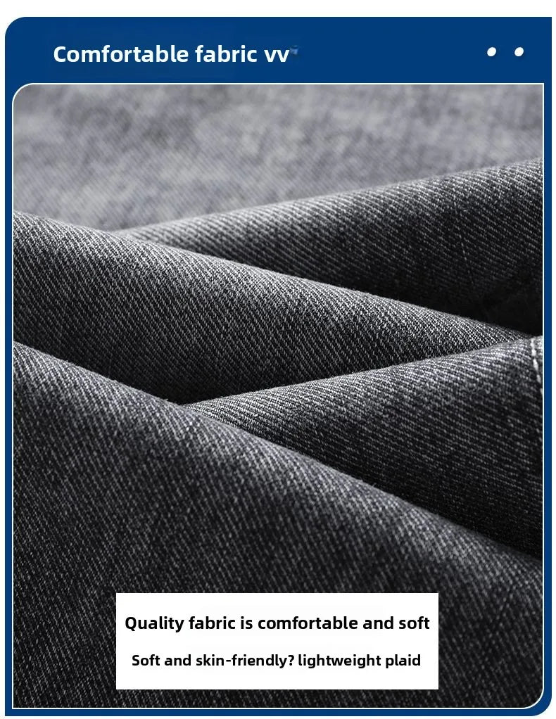 2025 New High Quality Jeans Men Baggy Pants Autumn Straight Cut Loose Solid Denim Pants Streetwear Fashion Pockets Vintage Man.