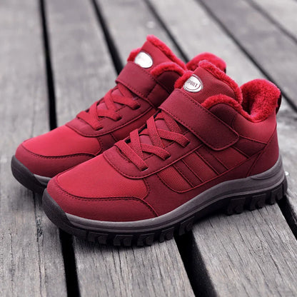 Ladies Snow Boots Warm Winter New Plush Thick Sole Casual Non-slip Comfort Shock-absorbing Unisex Outdoor Flat Walking Shoes.