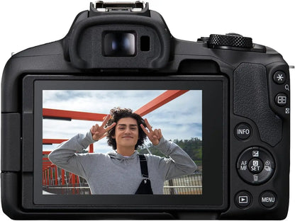 Canon EOS R50 Mirrorless Camera RF-S18-45mm F4.5-6.3 is STM Lens Kit 24.2 Megapixel CMOS (APS-C) Sensor 4K Video Content Creator.