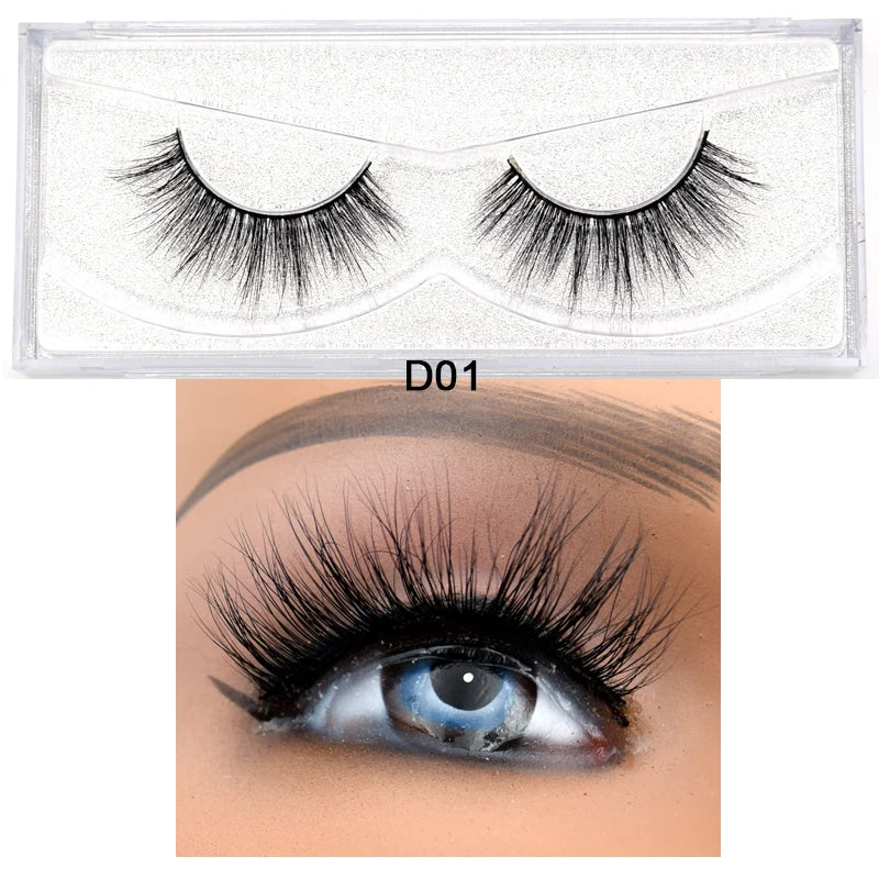 Visofree Eyelashes 3D Mink Eyelashes Long Lasting Mink Lashes Natural Dramatic Volume Eyelashes Extension False Eyelashes D08