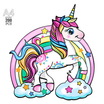 Irregular Shaped Wooden Animal Puzzle DIY Puzzle Party Games Educational Gift for Kids Holiday Gift Intelligent Cat Wood Jigsaw