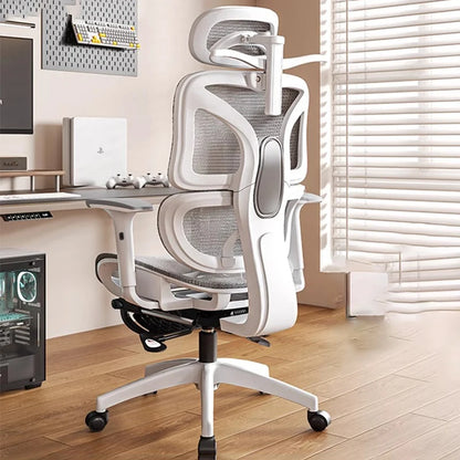 Ergonomischer Computerstuhl, Heimbüro, Lordosenstütze, Gaming-Stuhl, Liegestuhl aus Latex, atmungsaktives Mesh, 4D-verstellbare Armlehne