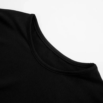 D23st272 Women's Autumn New Solid Color Casual Long Sleeve Round Neck Top Slimming Smooths Your Silhouette Tie Half Dress Suit