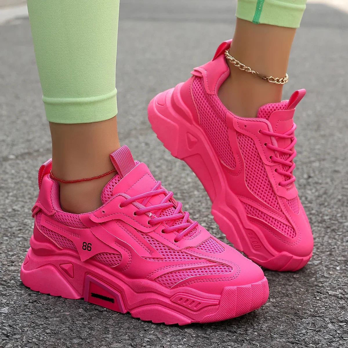 Women Sneakers New Fashion Mesh Breathable Tennis Girl Platform Shoes for Women Outdoor Comfortable Lightweight Sneakers Women.
