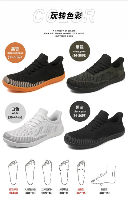 Sommer Breite Schuhe Männer Barfuß Breite Kappe Weichen Sohlen Outdoor Jogging Lace Up Casual Sneaker Atmungsaktive Laufschuhe Tenis Jeans