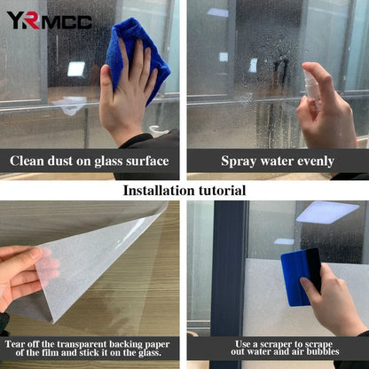 Car Window Matte Film Electrostatic Adsorption Frosted Anti Look Film Self Adhesive Scratch-resistant Sticker Car Accessories.