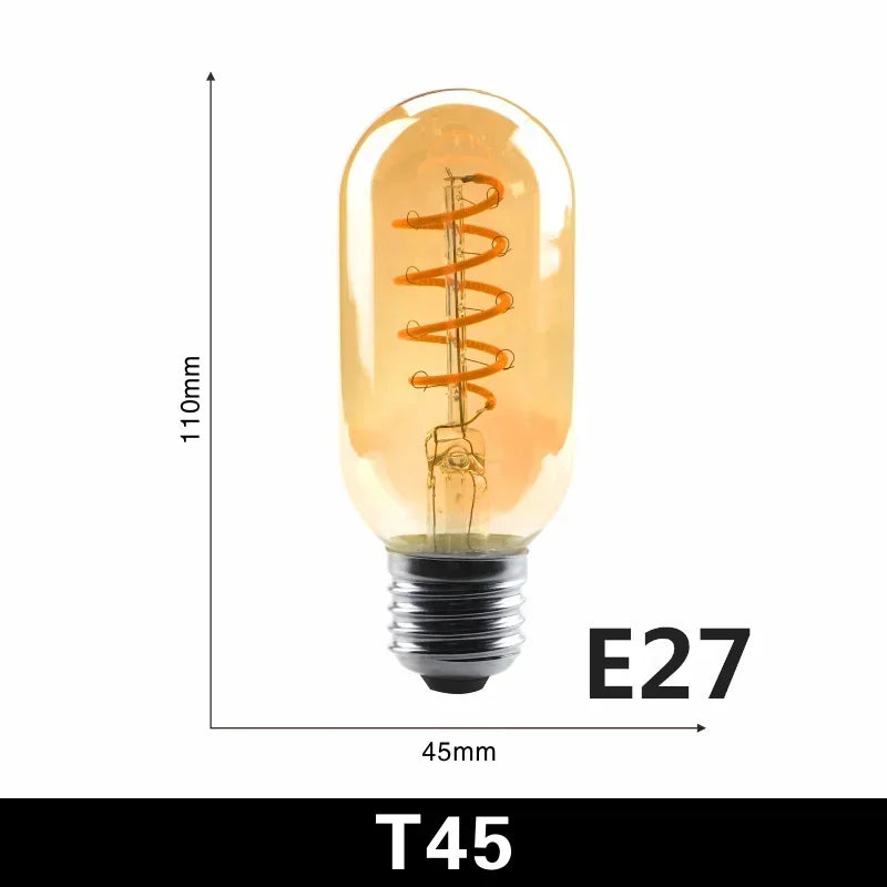 E14 E27 Spirale Licht G80 G95 G125 LED Glühlampe 220V 4W 2200K Retro Vintage Lampen dekorative Beleuchtung dimmbare Edison Lampe.